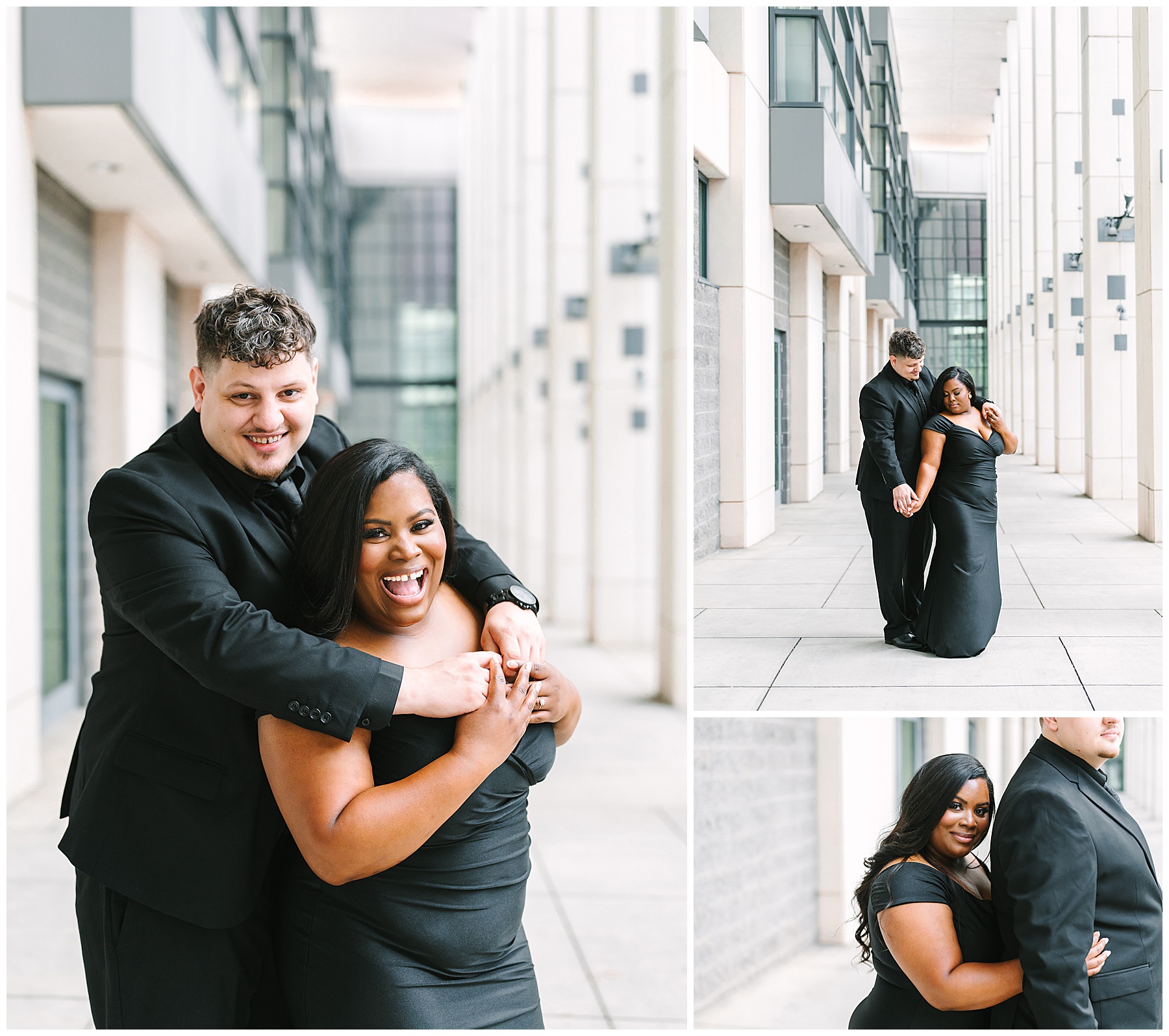 wedding photographer in charlotte takes couples engagement photos in a beautiful area in charlotte north carolina