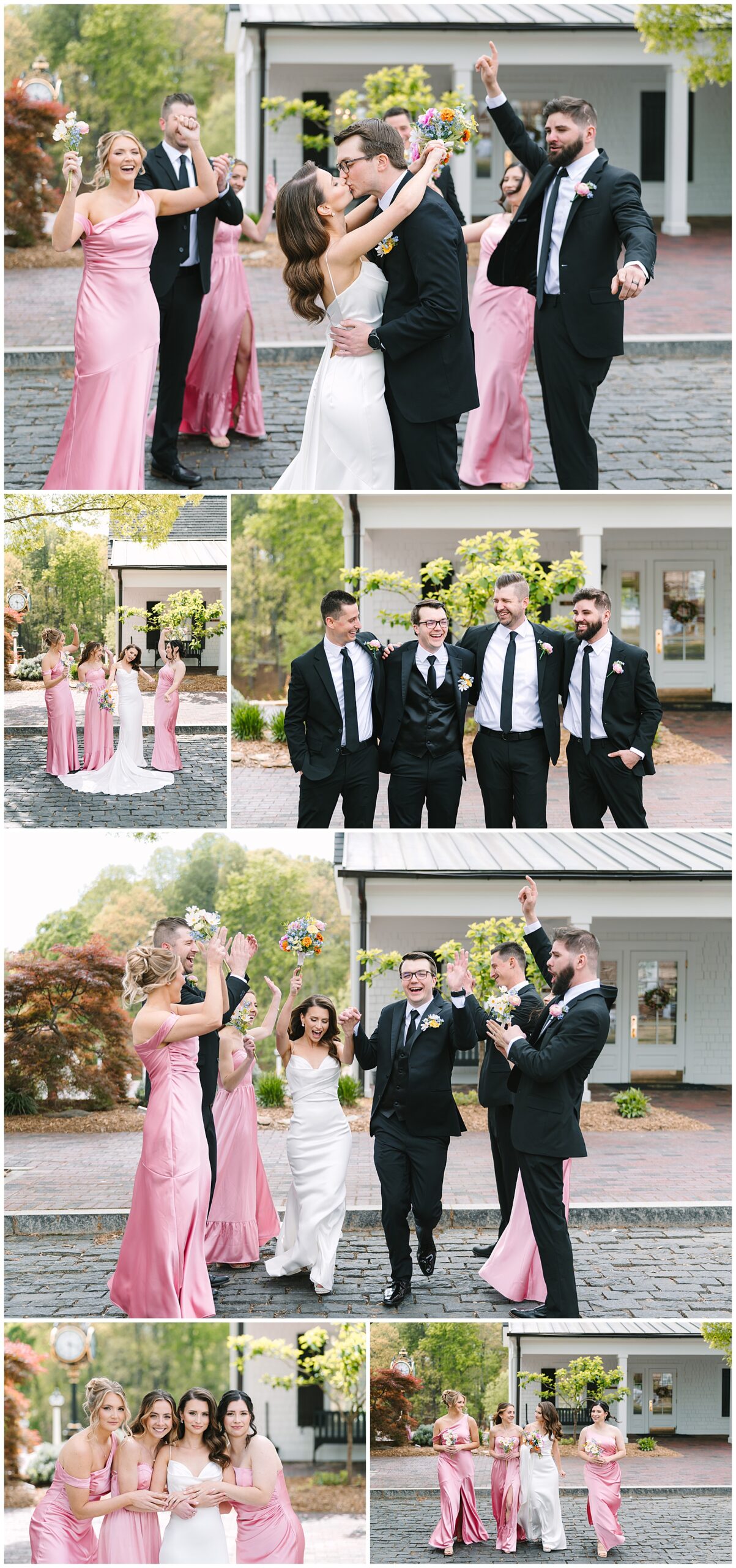 wedding party photos by mooresville wedding photographer