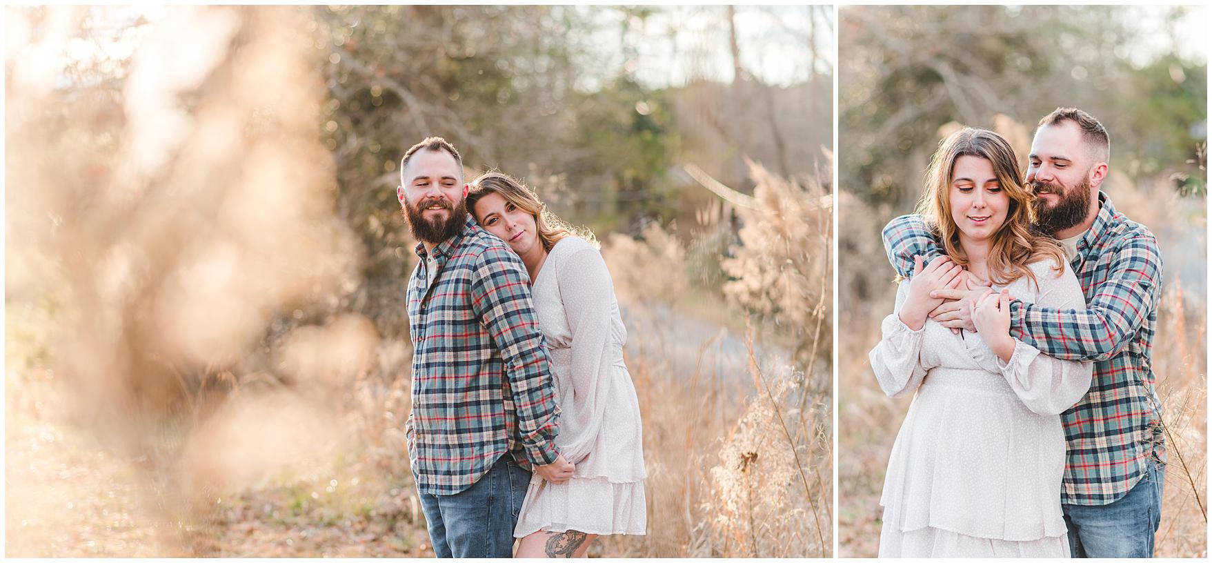 nc engagement session at sunset
