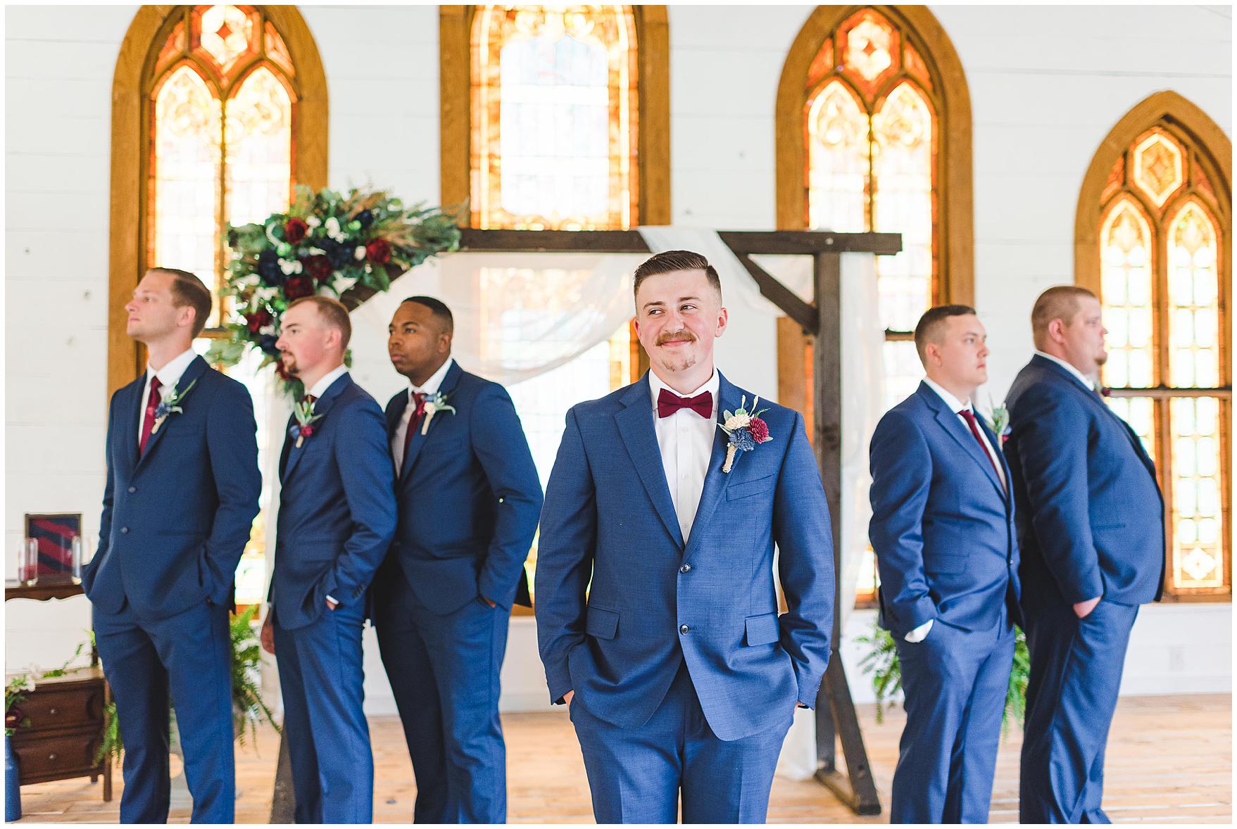 red white and blue wedding party photos