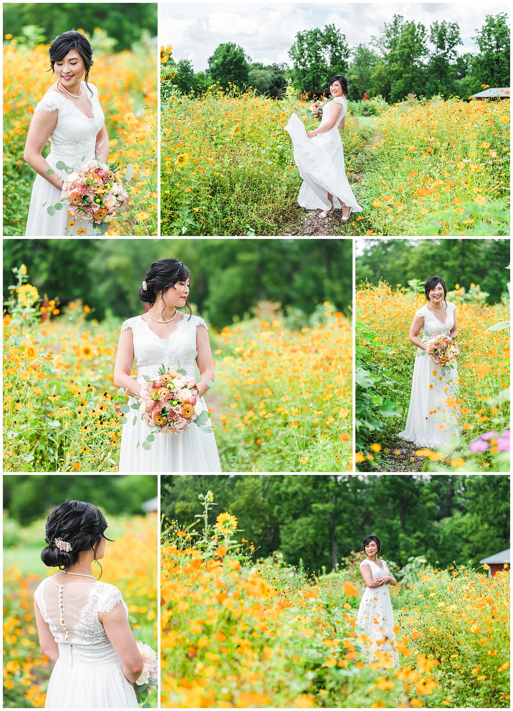 bridal session at hidden river events in Asheville NC