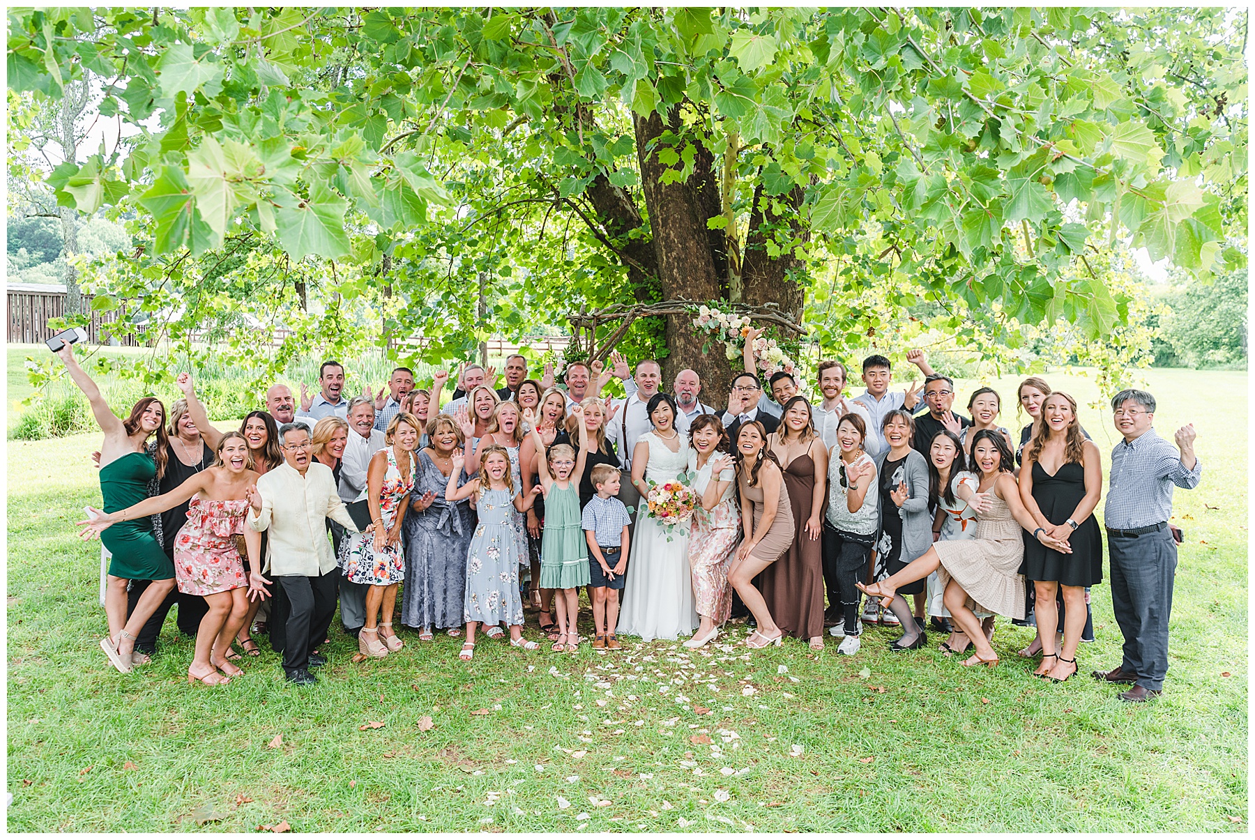 wedding day family group photo