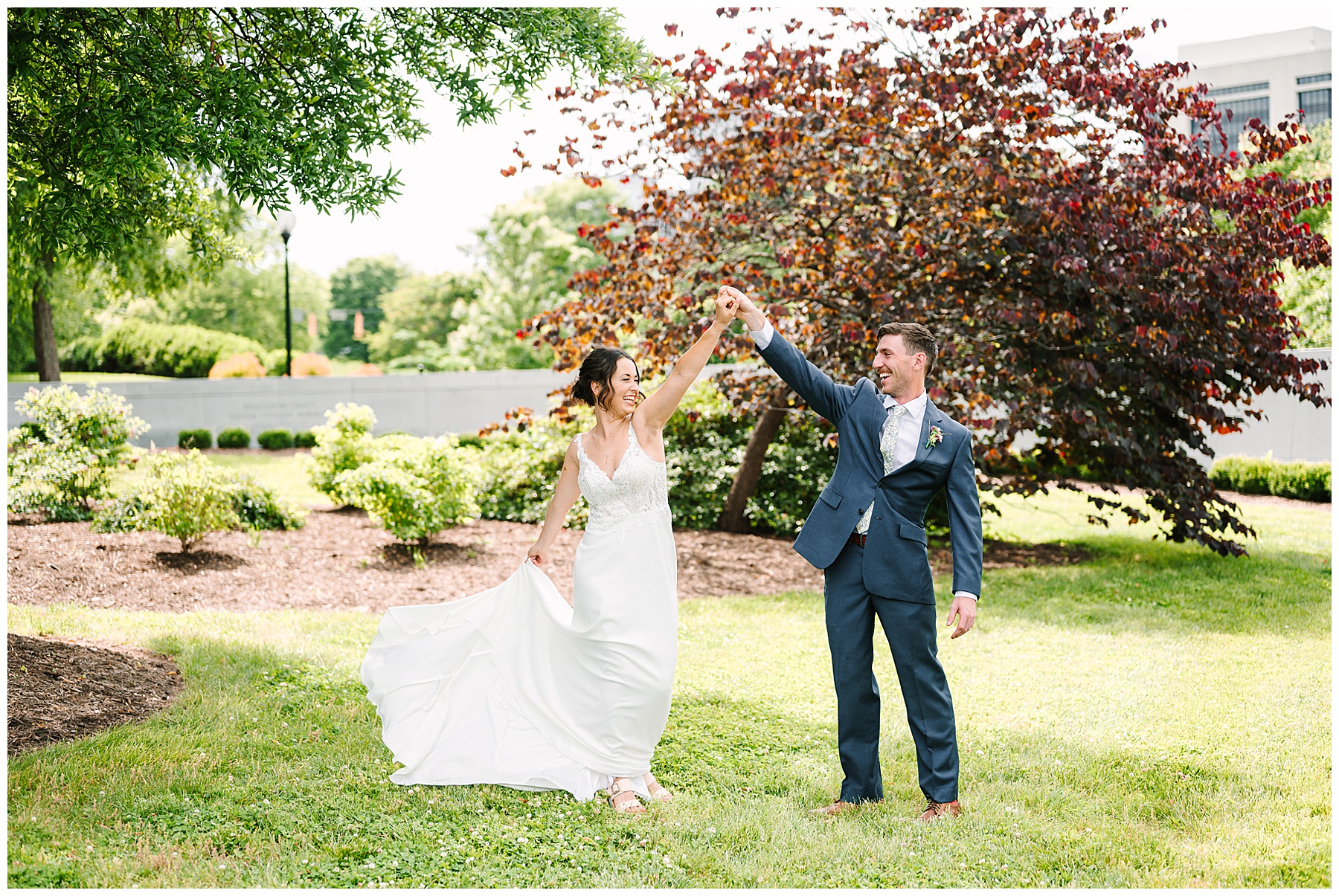 groom spind bride for charlotte wedding photographer to photograph