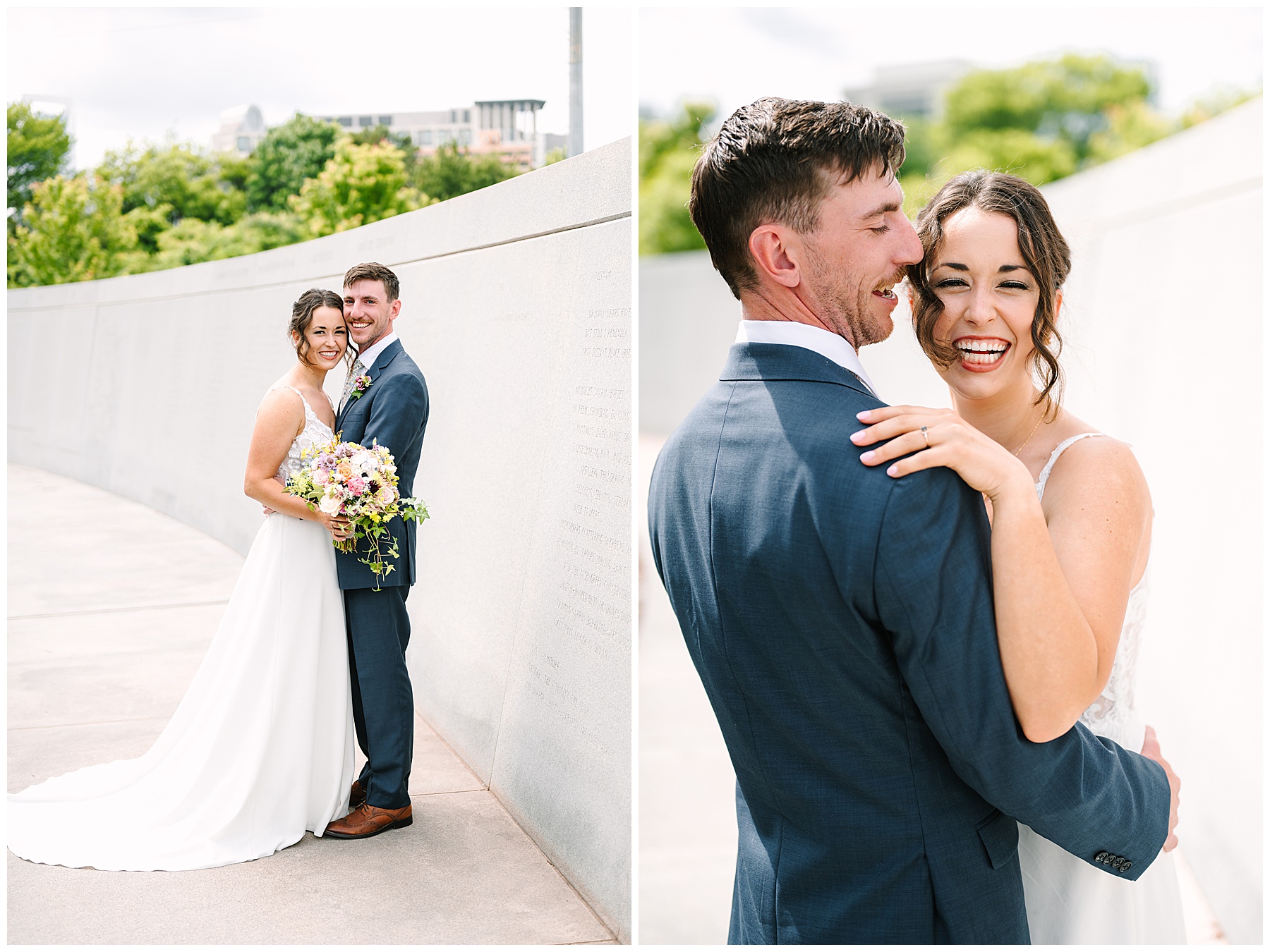 charlotte wedding photographers capture husband and wife on their wedding day