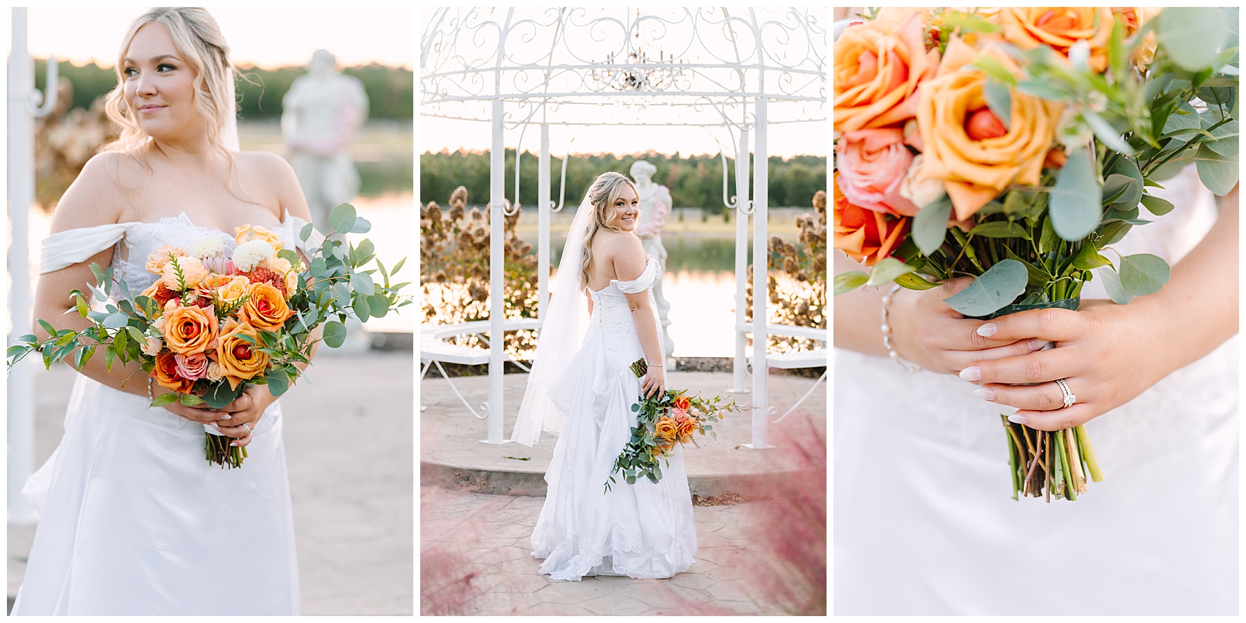 bride wears mother's wedding dress on her wedding day