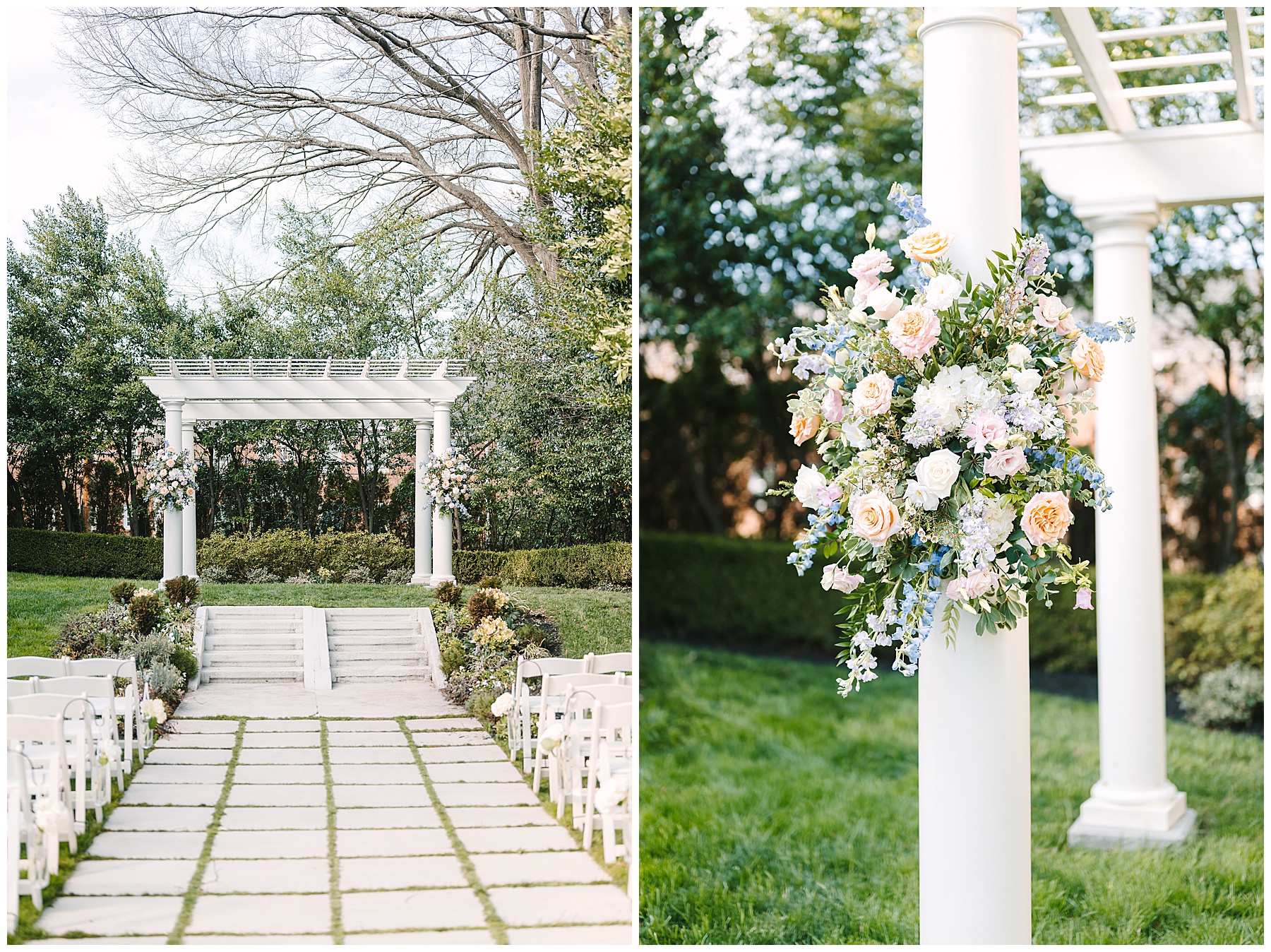 side lawn ceremony site at separk mansion in gastonia nc